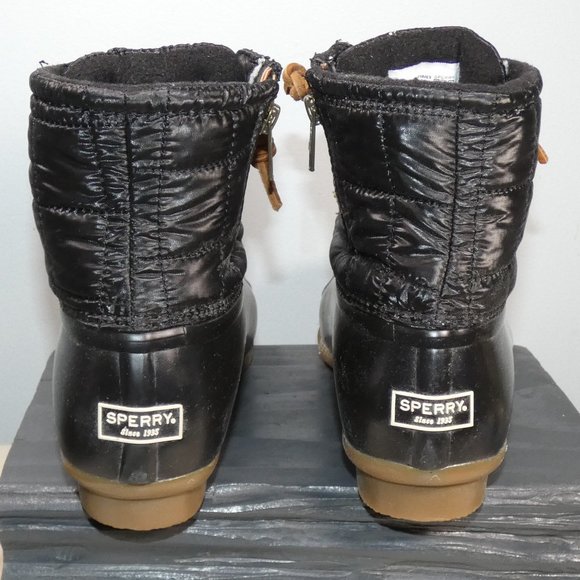 Sperry Women's Seasonal Saltwater Rain Boot, Black, 9.5M - Picture 2 of 11